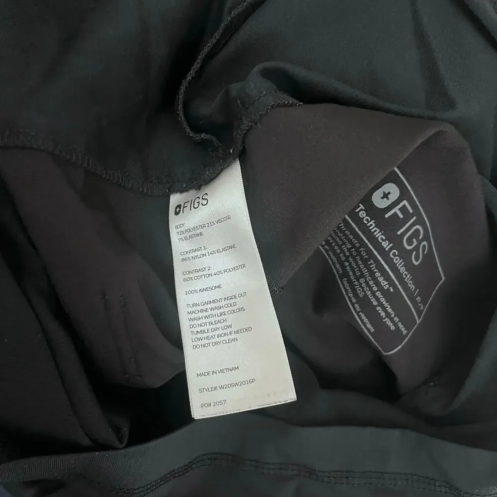 Figs Zamora Maternity Scrub Pants Jogger Medical X Large Petite Technical Black